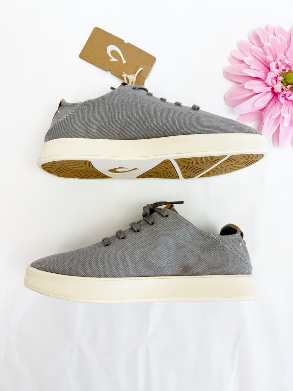 Olukai Ki'ihele Li Slip On Sneakers Drop Heel Fog Grey Casual Everyday Shoes - Picture 8 of 14
